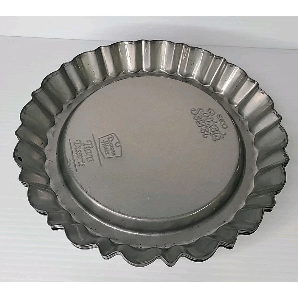 4 Duncan Hines Tiara Dessert Ekco Bakers Secret Pie Tart Quiche Flan Pan Baking